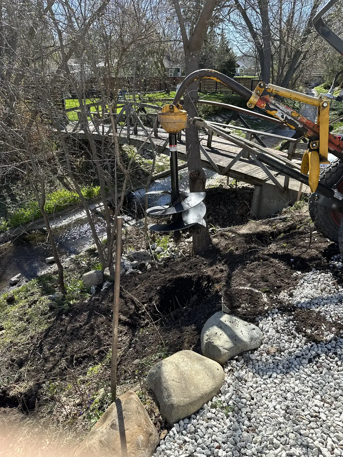 24 inch auger used for digging fence posts and deck piers